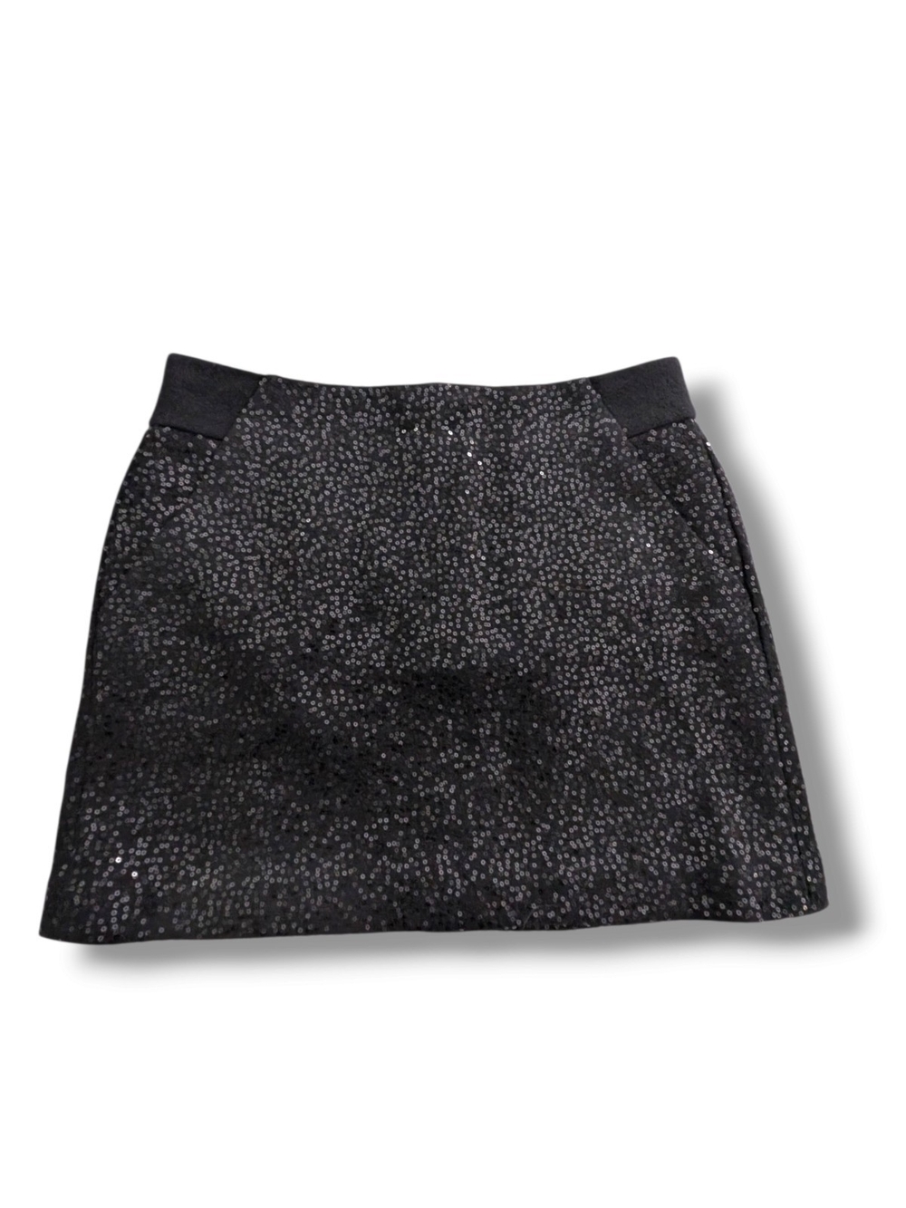 LOFT Black Sequin Mini Skirt, Size 10P